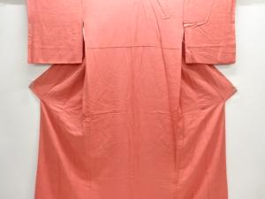 破れ紗綾型模様織り出し一つ紋色無地着物